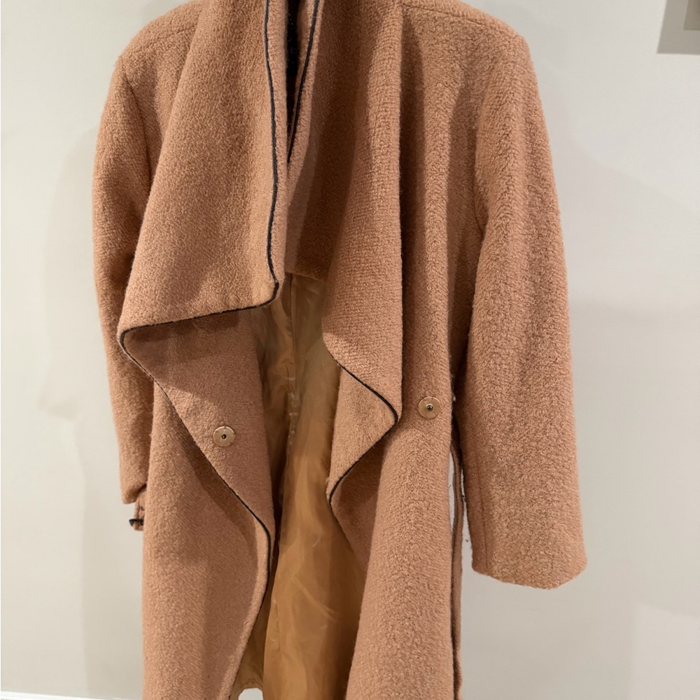 Bebe Women's Cozy Tan Teddy Coat - Picture 5 of 7